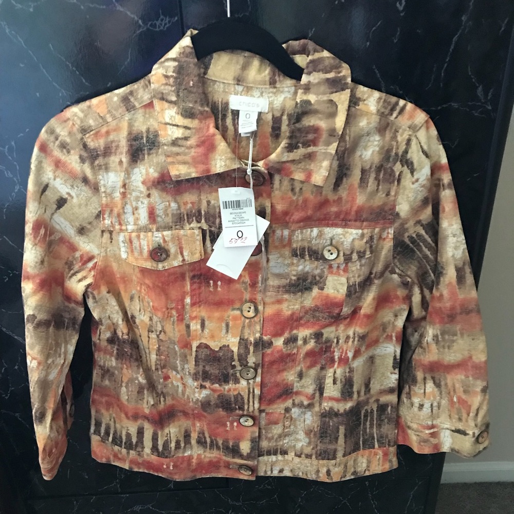 Denim jacket by Chicos size 0